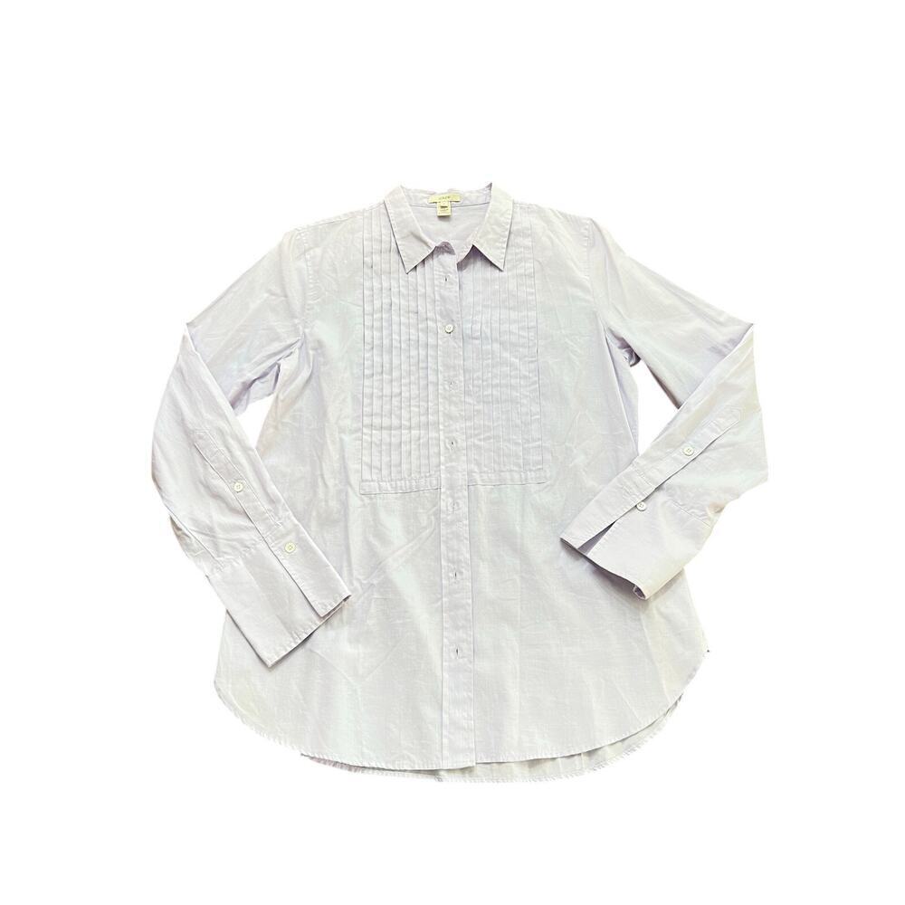 J.Crew Women's purple Slim-fit Cotton Poplin Tuxedo Shirt Top Size 6